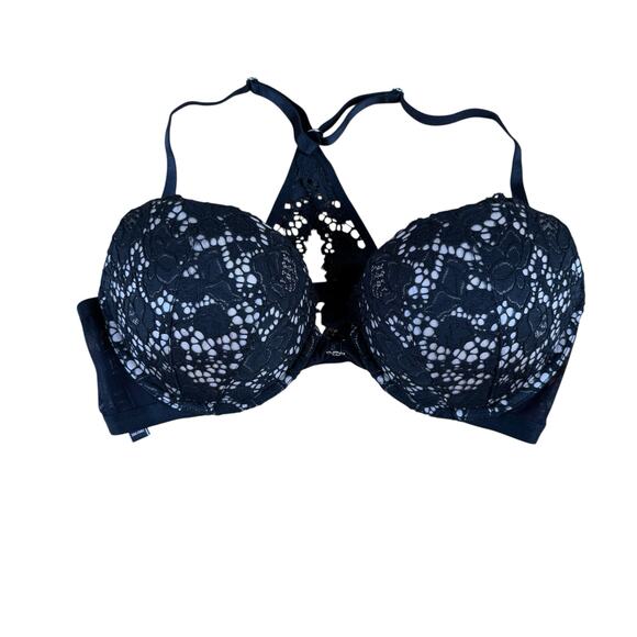 Victoria's Secret Very Sexy Bra Size 36C Pushup Padded Lace Overlay Mesh - Picture 1 of 9